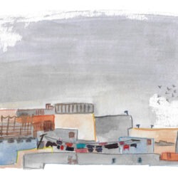 Essaouira, toits terrasses, ciel gris