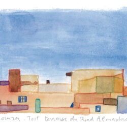 Essaouira, Toits terrasses, Ciel bleu